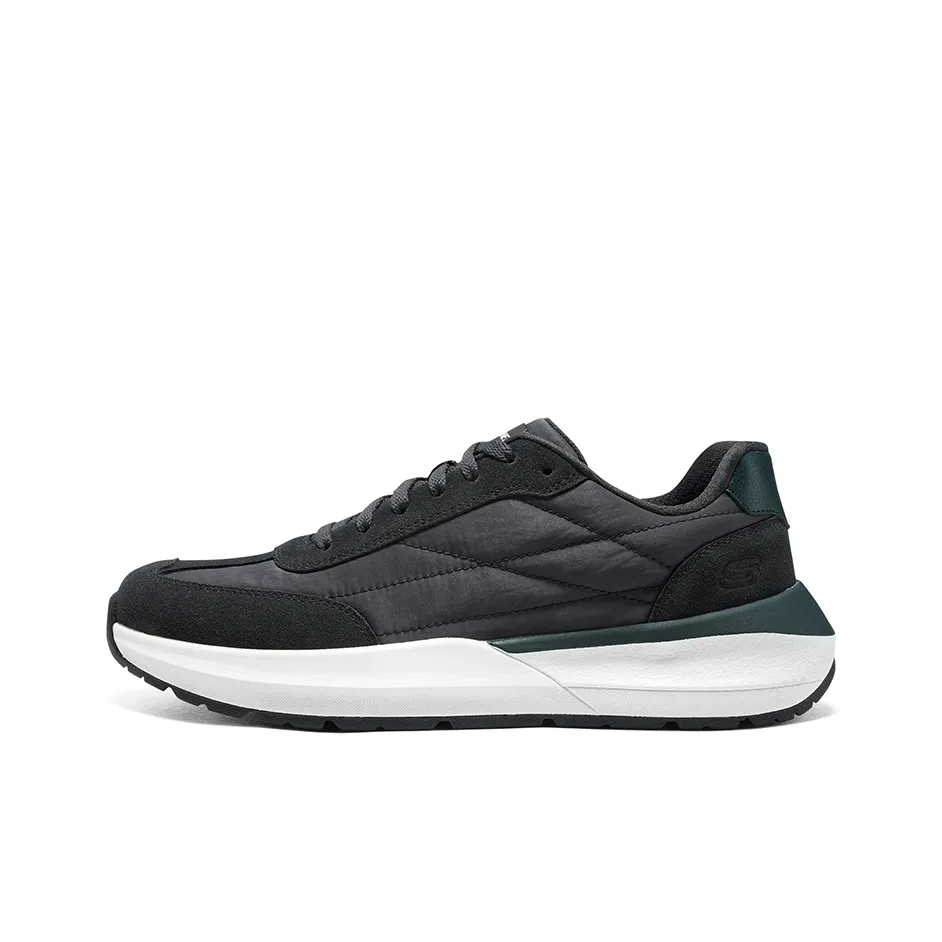 Skechers Global Jogger Wear Resistant Low Top Casual Shoes Men's Black Gray Color