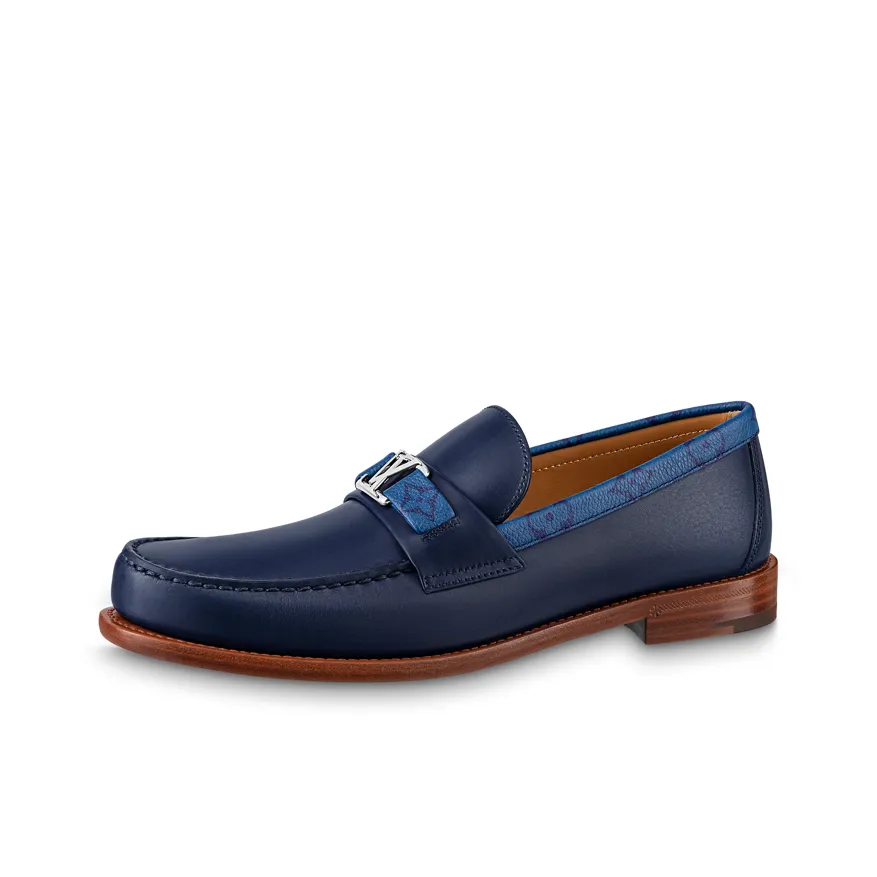 LOUIS VUITTON Major Casual Shoes Men's Marine Blue