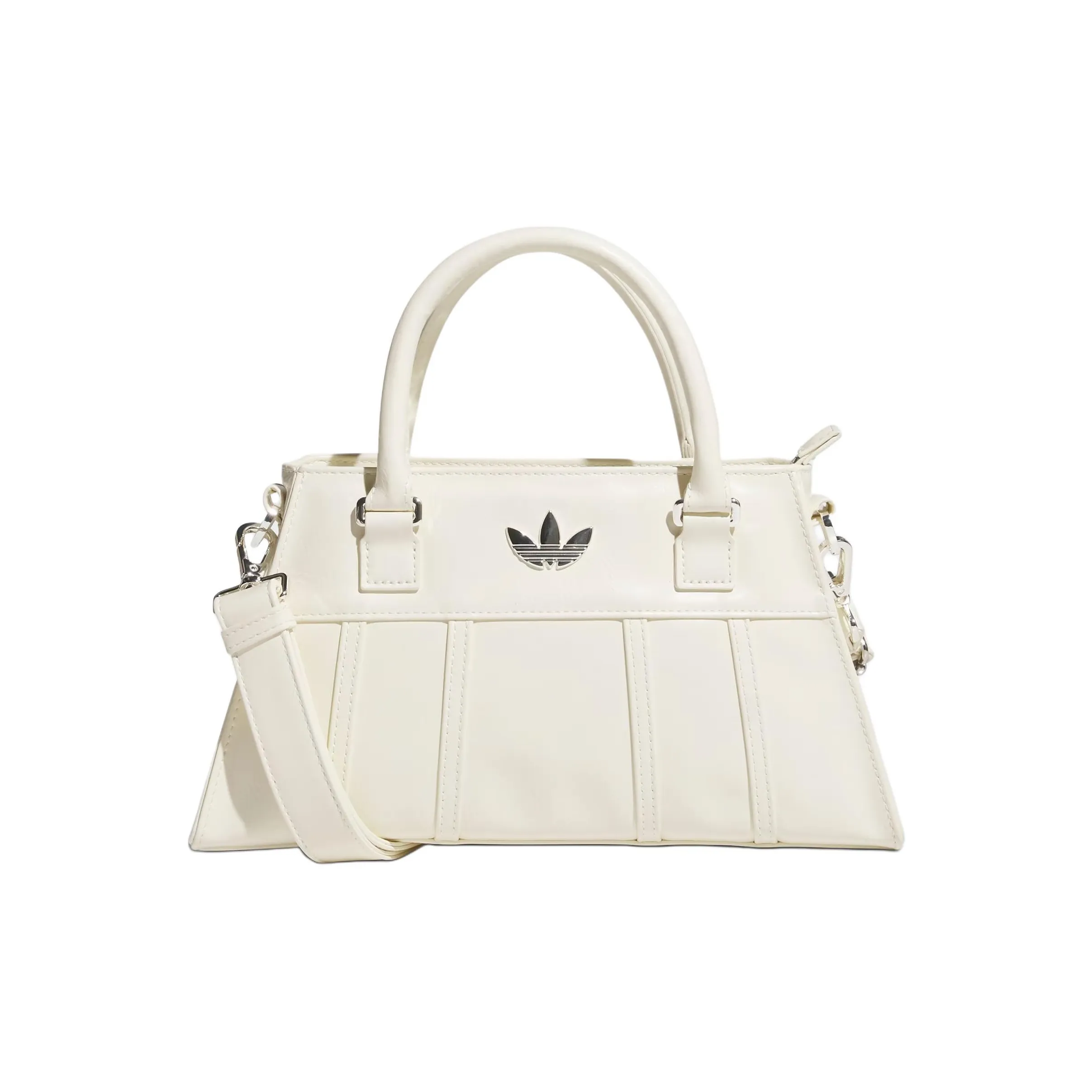 Adidas Originals Polyurethane Hourglass Bag, Fishbone Bag, Handbag, Shoulder Bag, Crossbody Bag Regular Women's Ivory