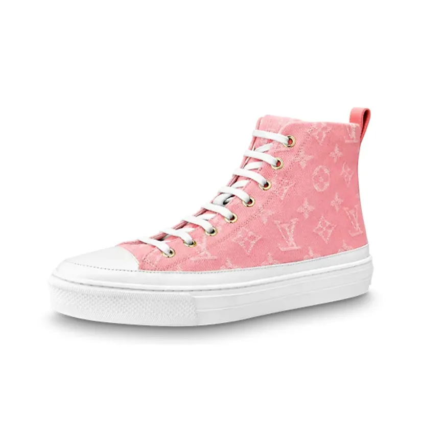 LOUIS VUITTON Stellar High Top Stylish Skateboarding Shoes Women's Pink