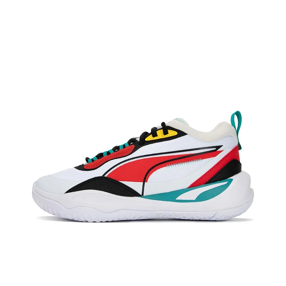PUMA Playmaker MID Топ Casual Унисекс Белый Красный
