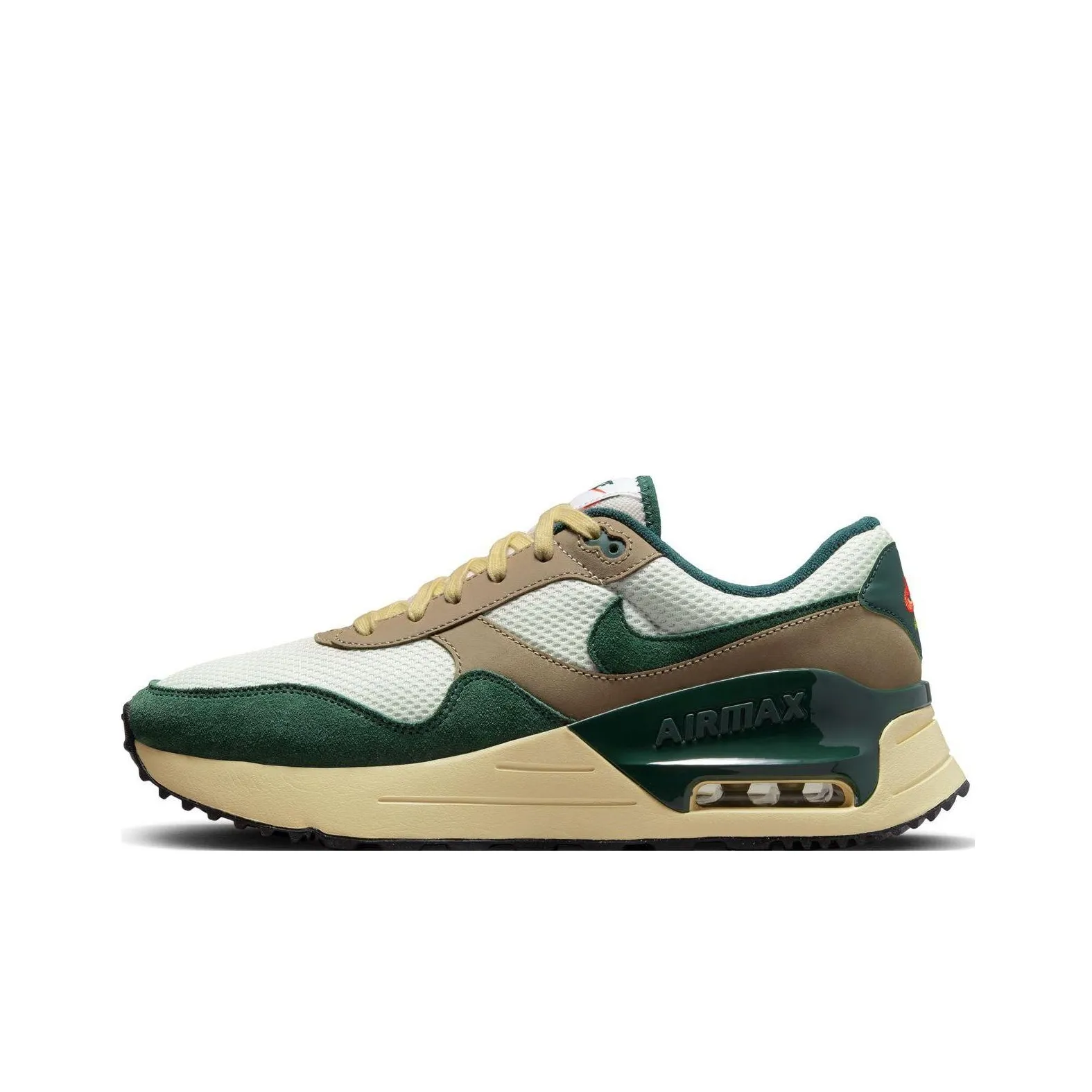 Nike Air Max SYSTM Low Топ Спортивная Повседневная Обувь Унисекс Бежевый Зеленый
