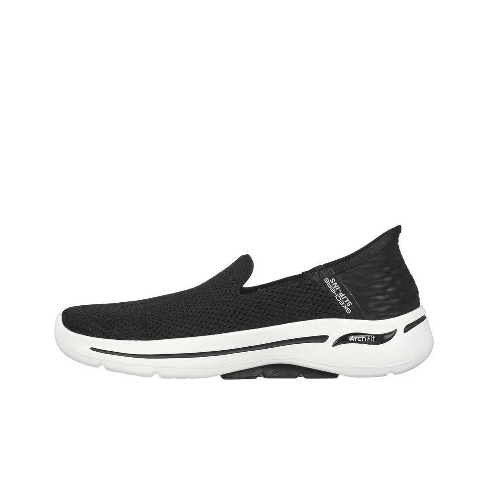 Skechers Go Walk Arch Fit Hands Бесплатно Slip ins Устойчивый к истиранию Дышащий Низкий Топ Casual Женский Черный