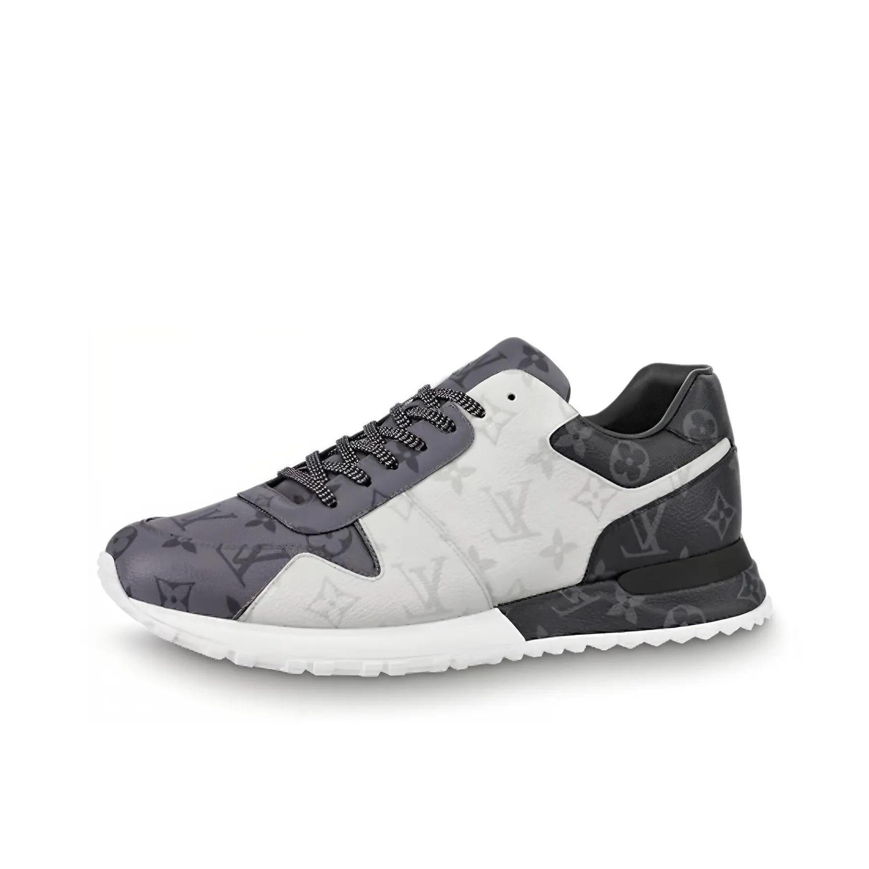 LOUIS VUITTON Run Away Slip Resistant, Abrasion Resistant, Breathable Low Top Sports Casual Shoes wipes Men's White Gray