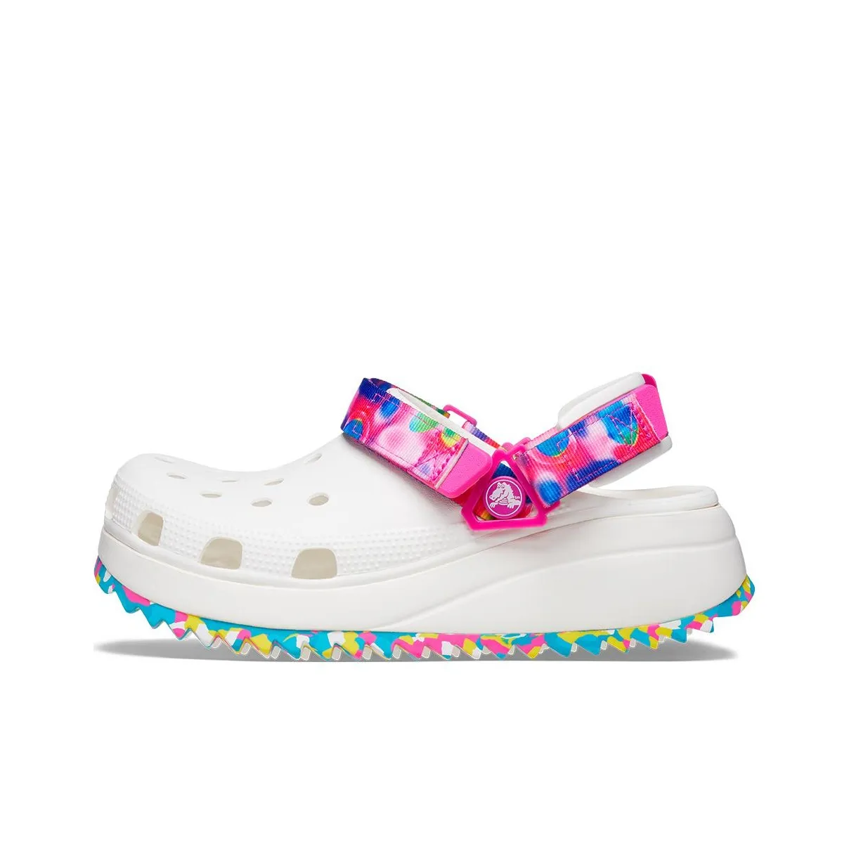 Crocs Aurora Dazzling Hiker Kluke Sports Slippers Unisex White Multicolor
