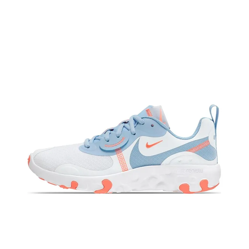 Nike Renew Lucent 2 Slip-resistant Abrasion-resistant Low Top Casual Running Shoes Women's White Blue Найк Ринов Люсент 2 Противоскользящий Устойчивый к истиранию Низкий Топ Повседневные Беговые Кроссовки Женские Белый Синий