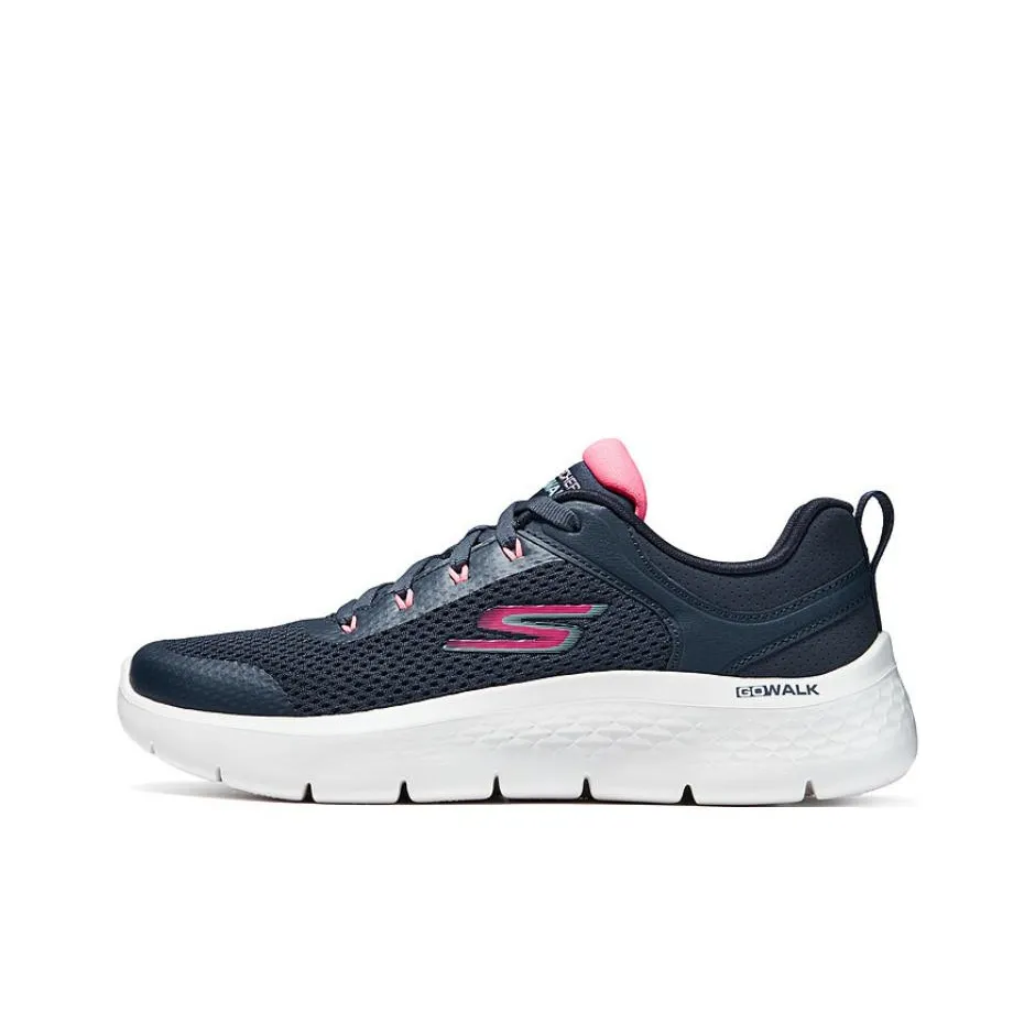 Skechers GO WALK Fle Low Топ Повседневные Беговые Кроссовки Женские Черные Красные