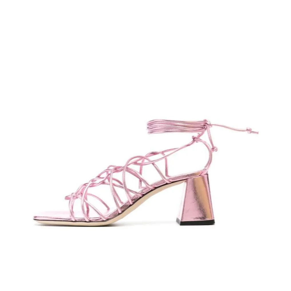By Far Alexander One Strap Sandals Women's Pink