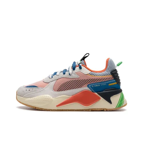 PUMA RS X Беговые кроссовки Низкие Экрю Мистический красный Синий Черный Унисекс
