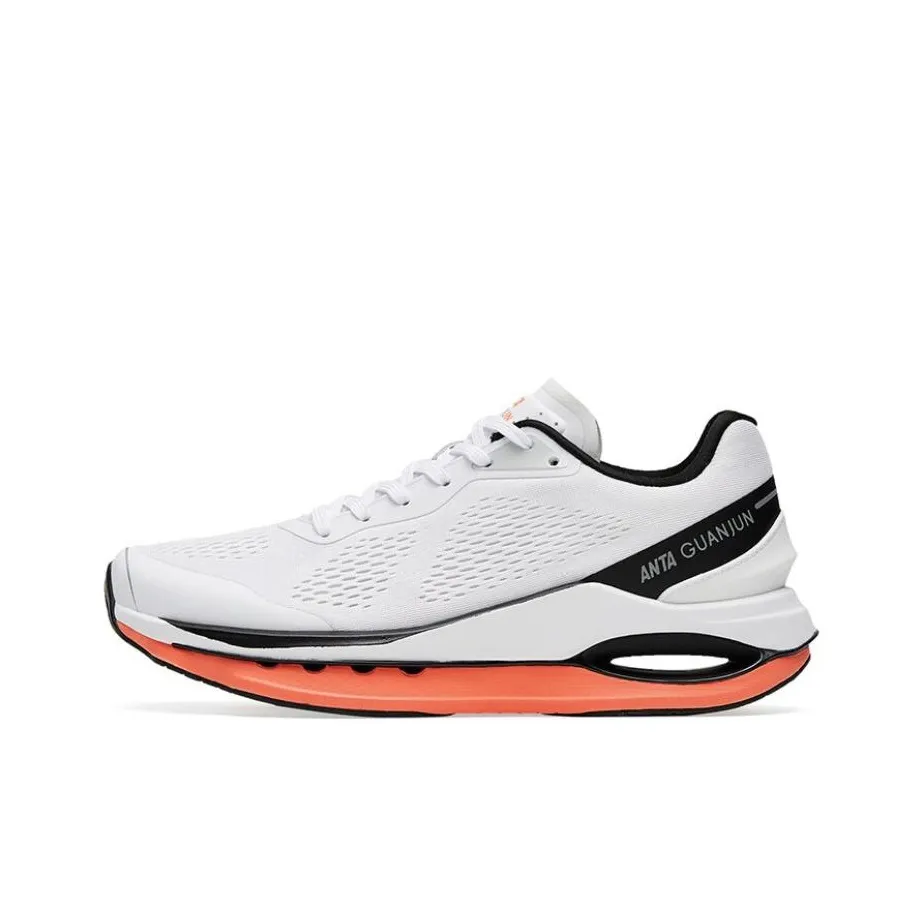 Anta Star Ring Elite Cushioning Anti Slip And Wear Resistant Low Top Running Shoes Men's White Black