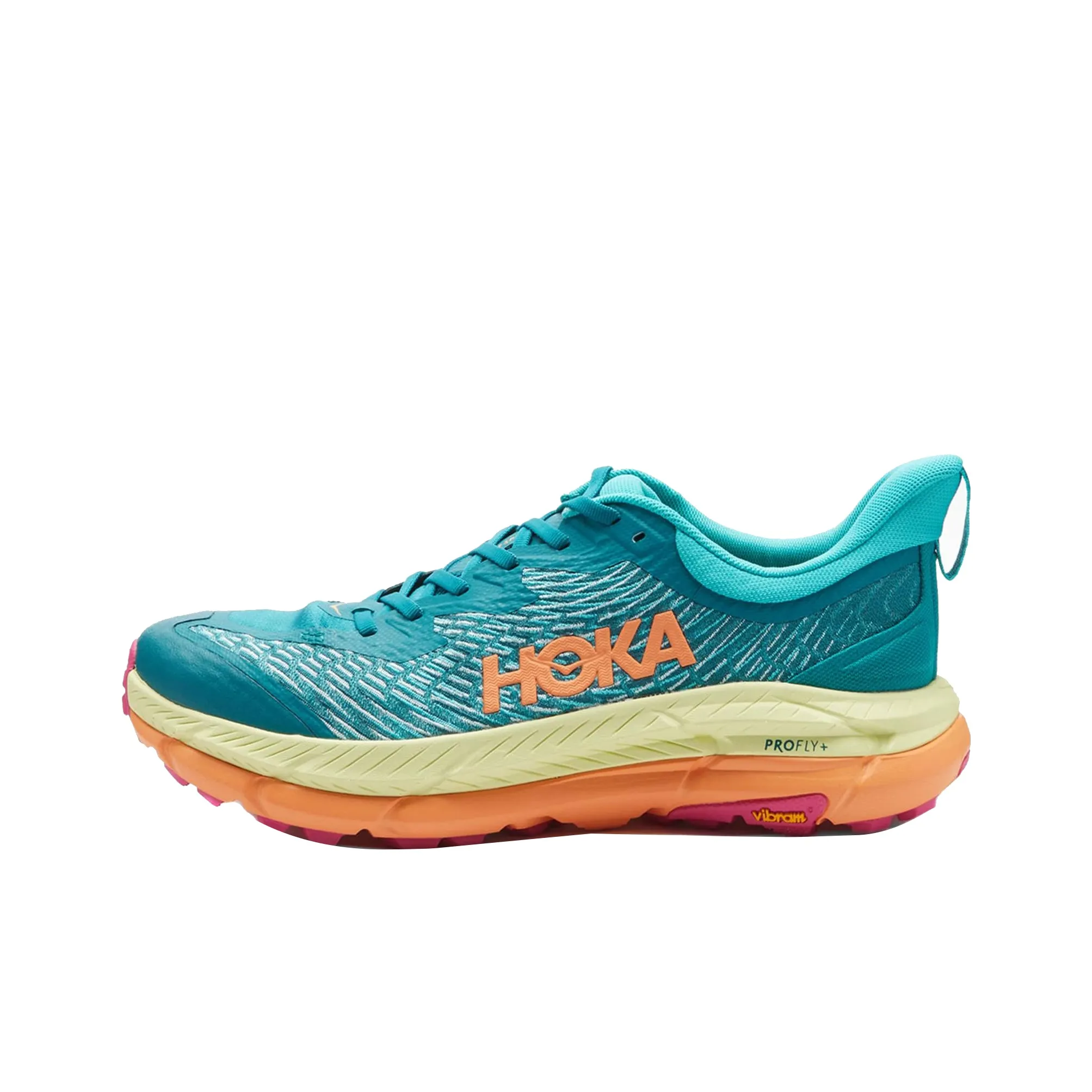 HOKA ONE ONE Mafate Speed 4 Slip-resistant Abrasion-resistant Low-top Trail Running Shoes Men's Blue Green HOKA ONE ONE Mafate Speed 4 Противоскользящие Износостойкие Низкие Кроссовки для Беговых Пути Мужские Синий Зеленый