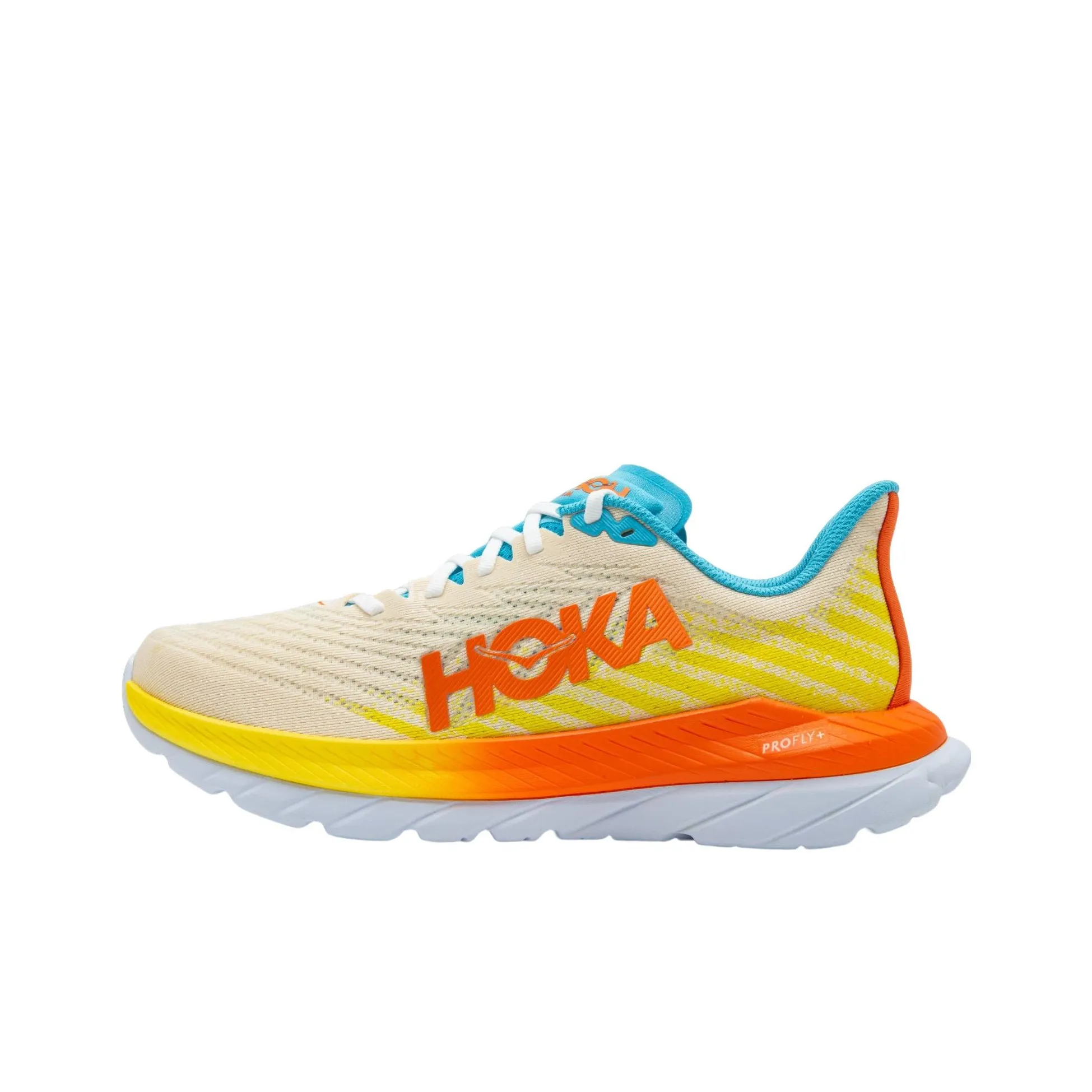 zapatillas de running trail hoka pronador talla 41.5 amarillas Mach 5 'Orange Yellow'
