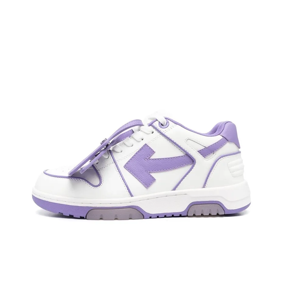 OFF WHITE Out Of Office Ooo Low Tops Outlined White Lilac Purple Women's
