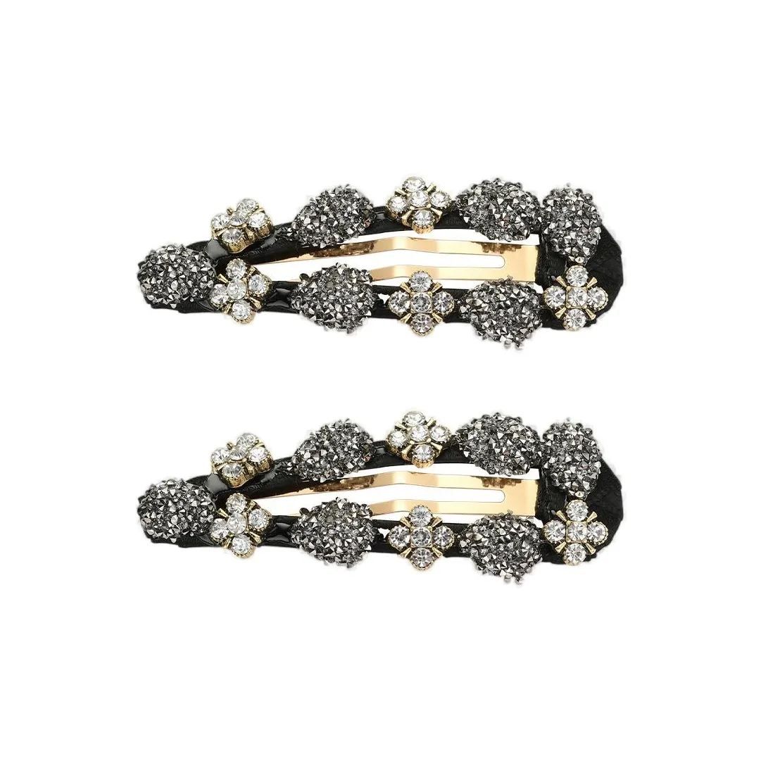 Left Europe Rhistonestone Alloy Hair Clips Women's