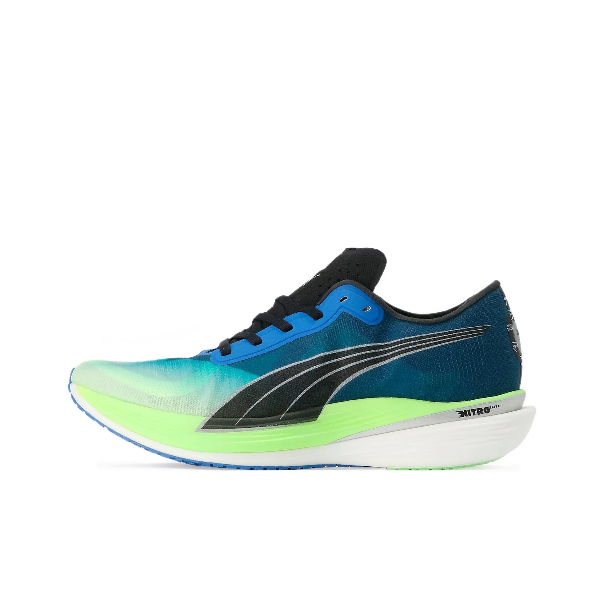 PUMA Deviate Nitro Elite 2 Anti Slip And Wear Resistant Breathable Mid Top Running Shoes Men's Turquoise
