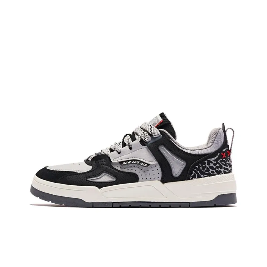 QIAODAN Inheritance 2.0 Enablement 2.0 Wear-Resistant Low-Top Skateboard Shoes Black Gray