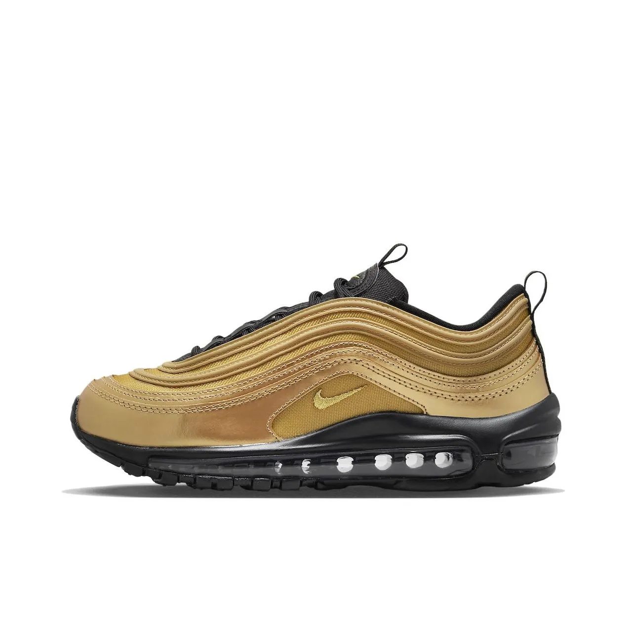 Nike Air Max 97 Low Топ Бег на длинные дистанции Обувь Женские Металл Золотой