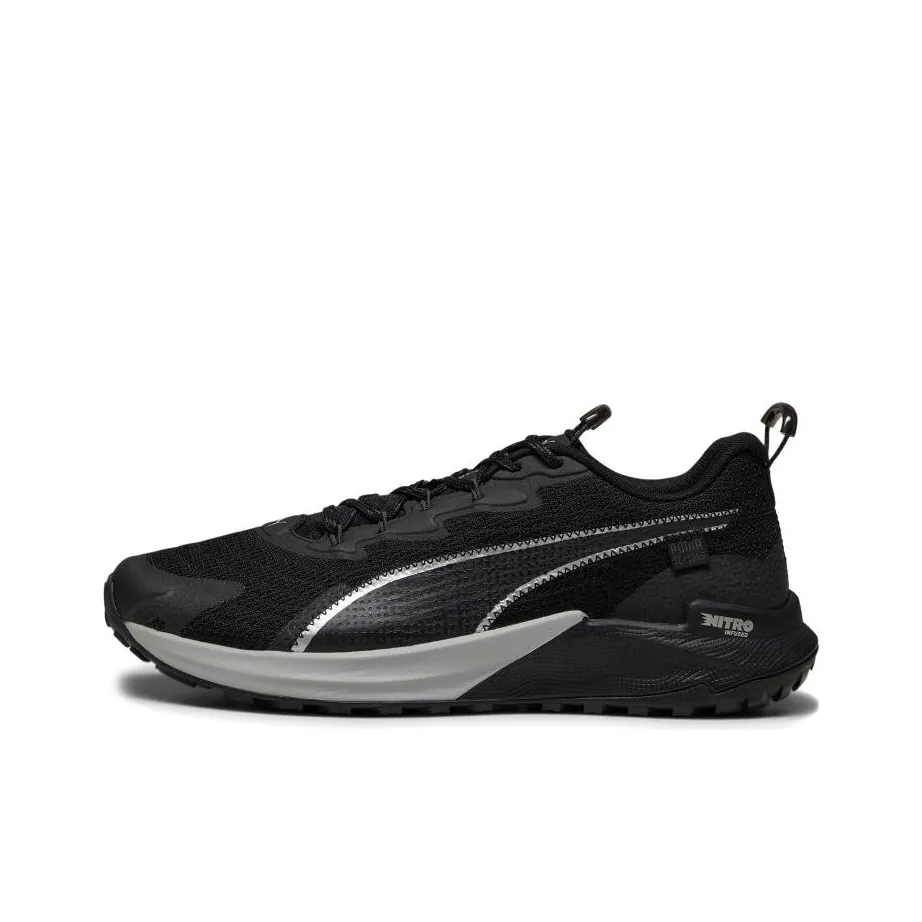 PUMA Fast Trac Nitro Slip-resistant Abrasion-resistant Low-top Trail Running Shoes Men's Black PUMA Fast Trac Nitro Противоскользящие Аbrasion-resistant Низкие Кроссовки для Беговых Трасс Мужские Черные