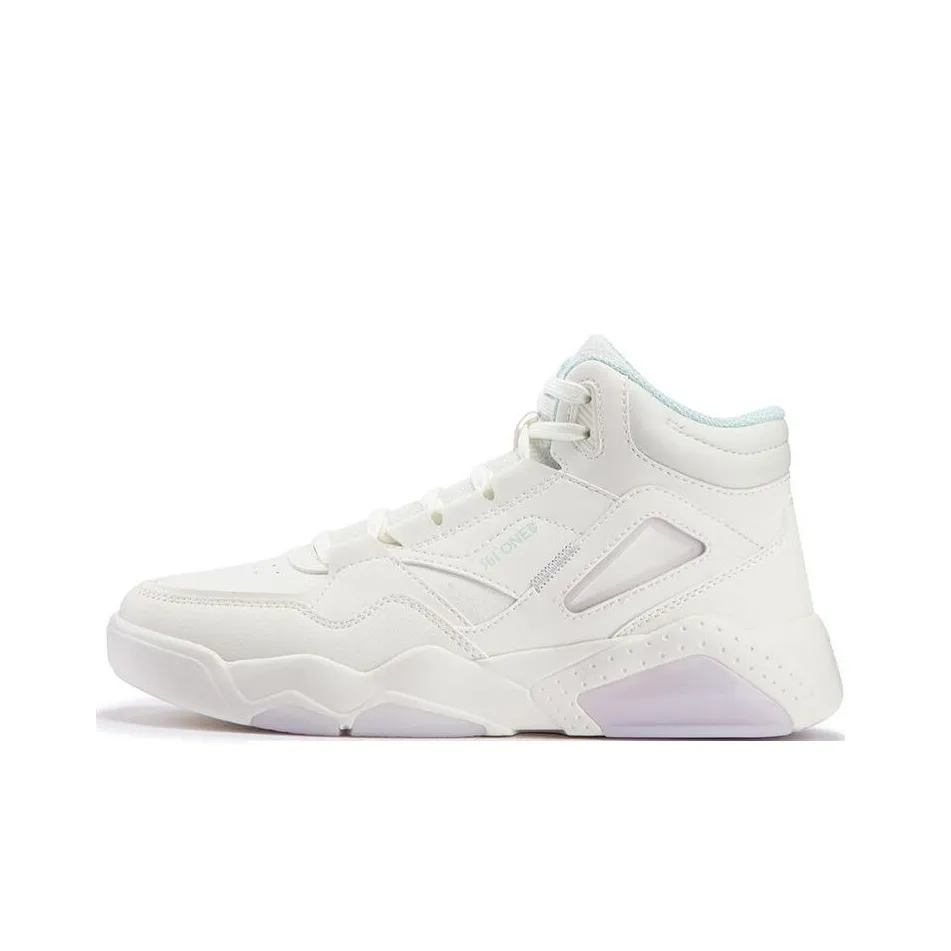 361° Износостойкий и Легкий Высокий Топ Скейтборд Кроссовки Женские Белые Фиолетовые