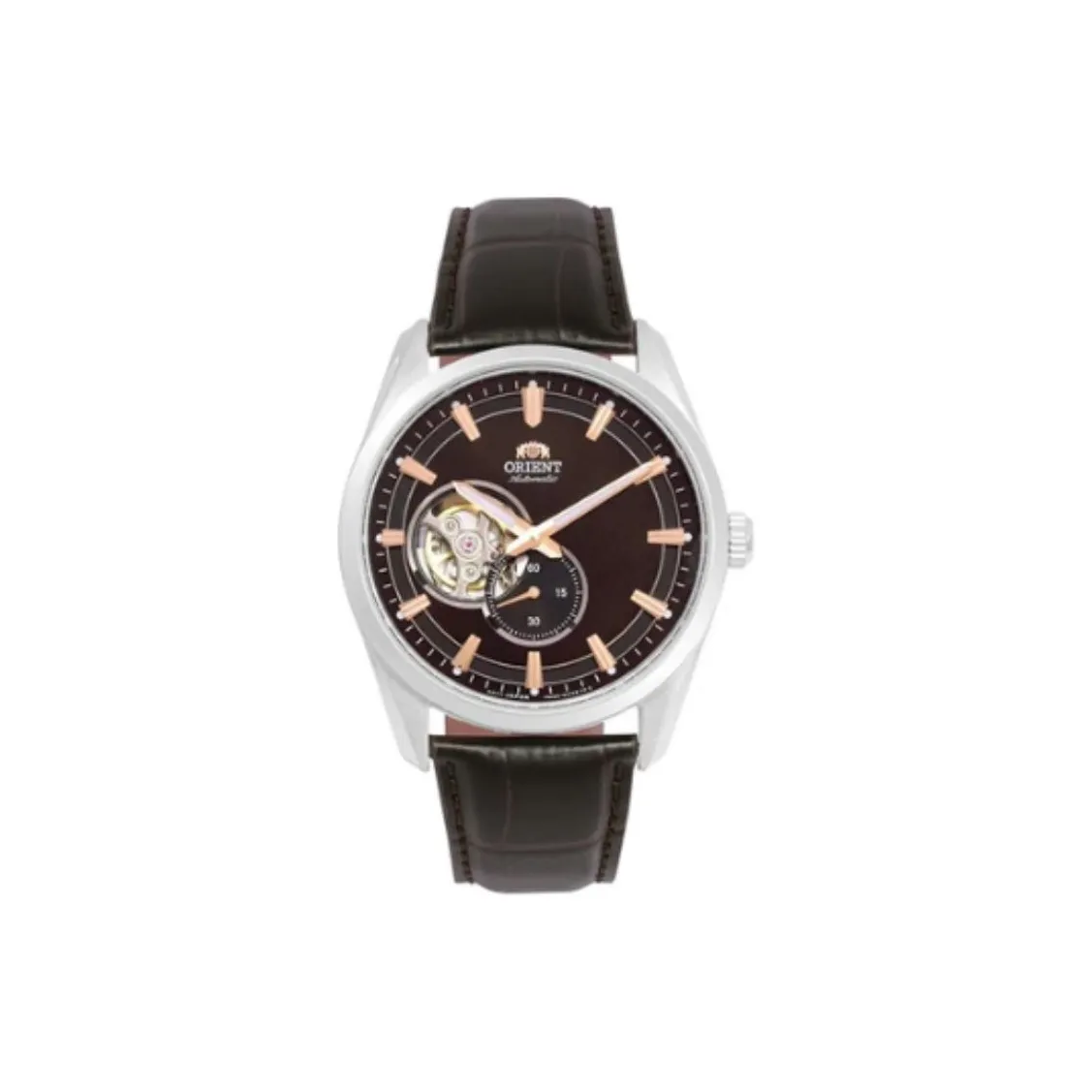 ORIENT Automatic Mechanical Movement Leather Watch Bands Watch 41.5mm Men's Watch Black Dial