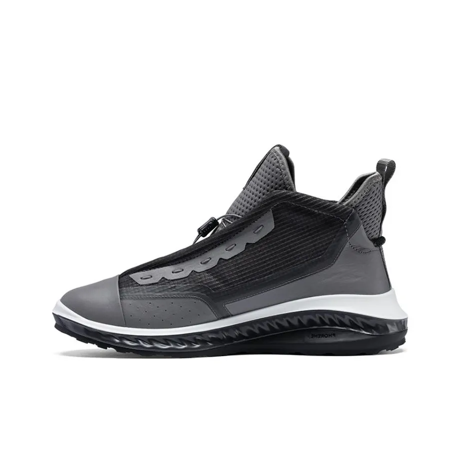 Ecco Fit For Action Cushioning Mid-Top Sports Casual Shoes Magnet Gray