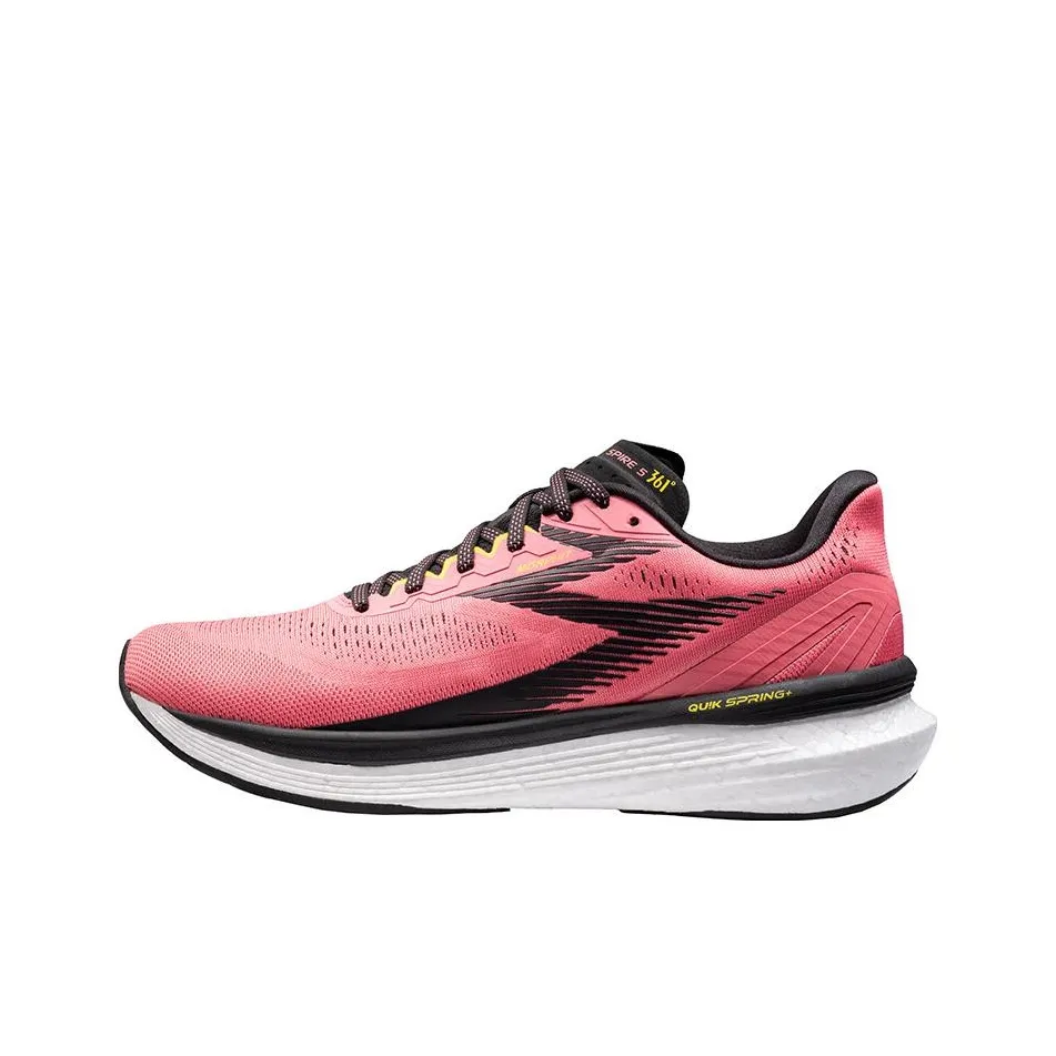 361° Spire 5 Slip-resistant Abrasion-resistant Lightweight Low-Top Running Shoes Men's Pink Black