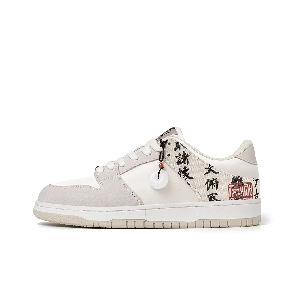 MR.A Country Style Series Low-Top Skateboard Shoes Men's Ecru
