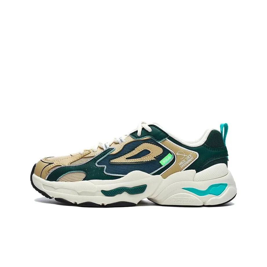 FILA Y2K Ms Cushioning Anti-Slip And Wear-Resistant Low-Top Casual Shoes Women's Blue Green Brown
