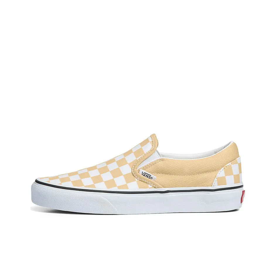 VANS Slip On Series Low Top Скейтборд Кроссовки Unisex Желто-Белые