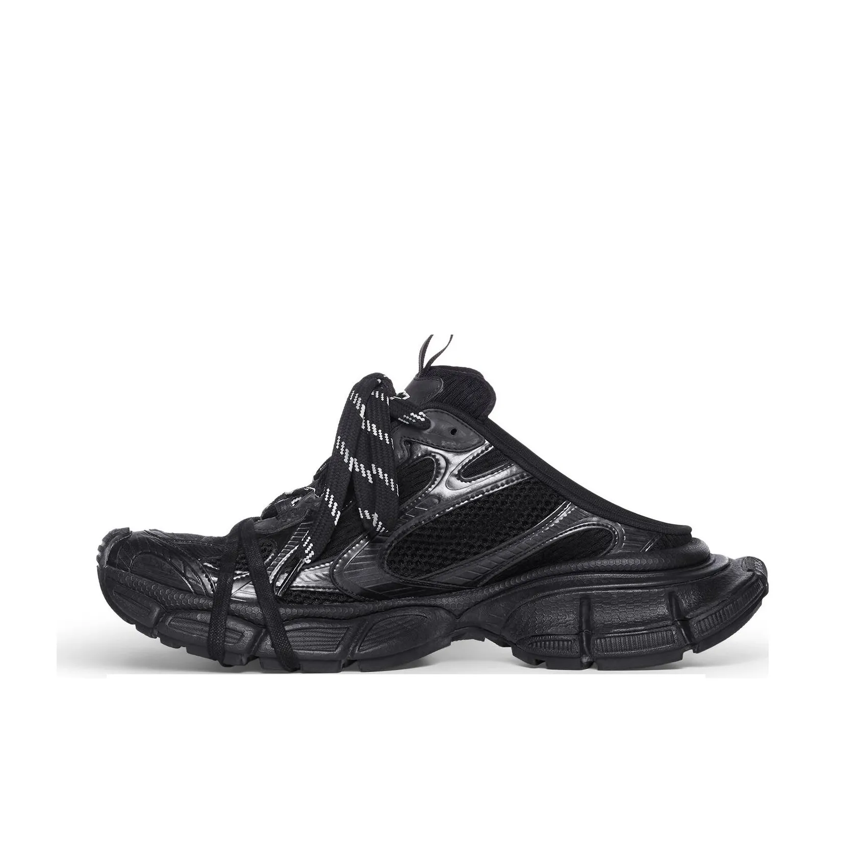 Balenciaga 3XL Mules 'Black Mesh And Polyurethane' Women's