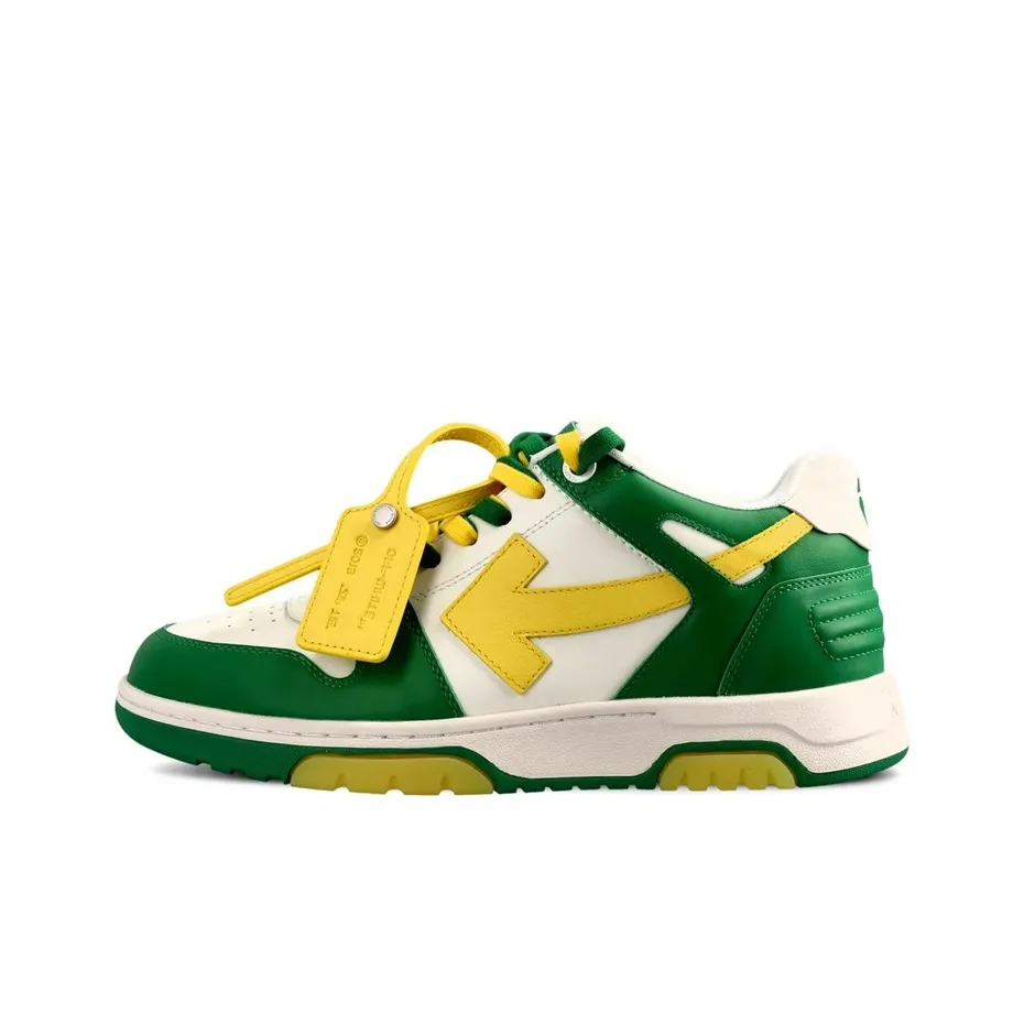 OFF WHITE Out Of Office Low Top Sneaker 'Green Yellow White'