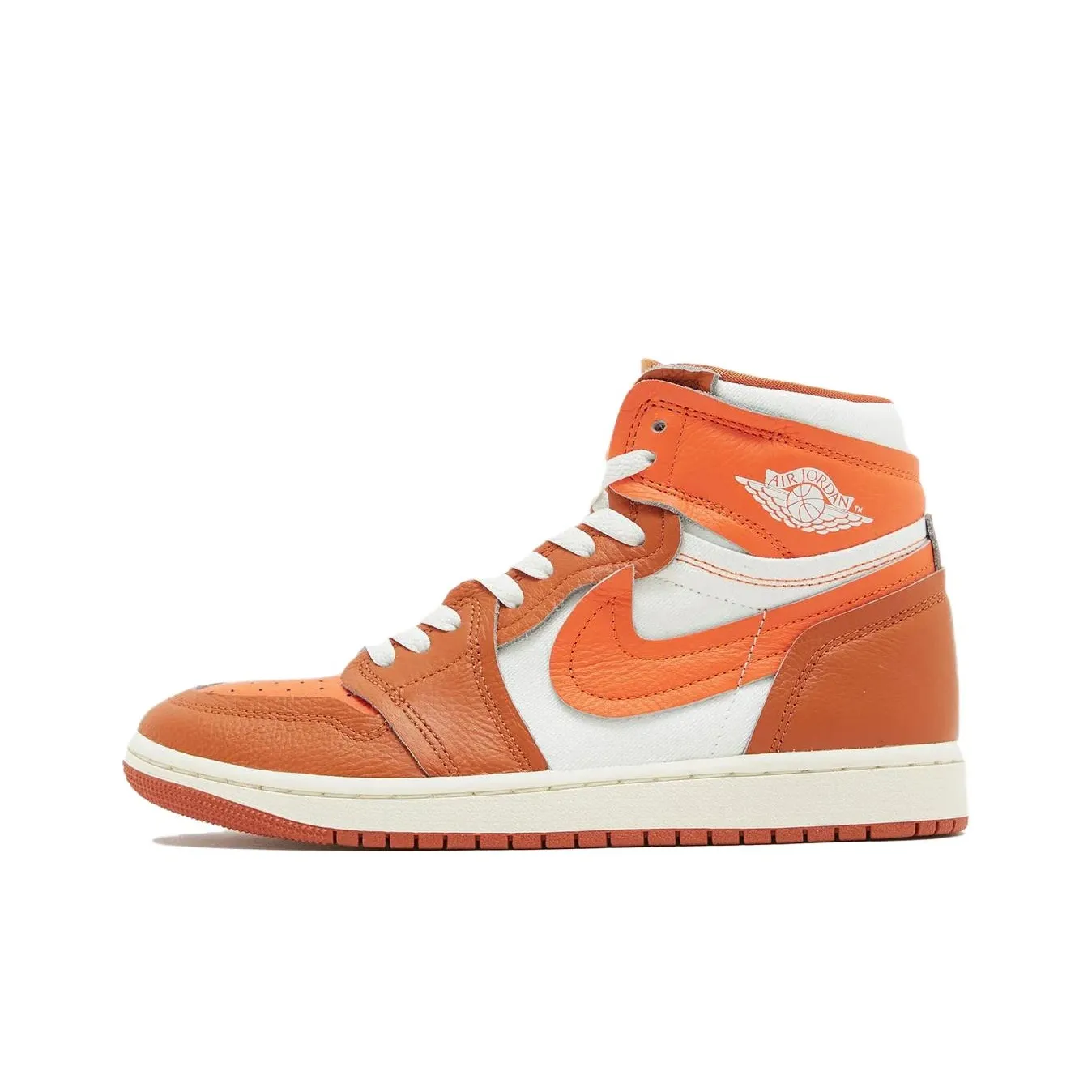 Jordan Air new jordan 1 Anti Slip Wear Resistant High Top Vintage Basketball Shoes Women's Orange White