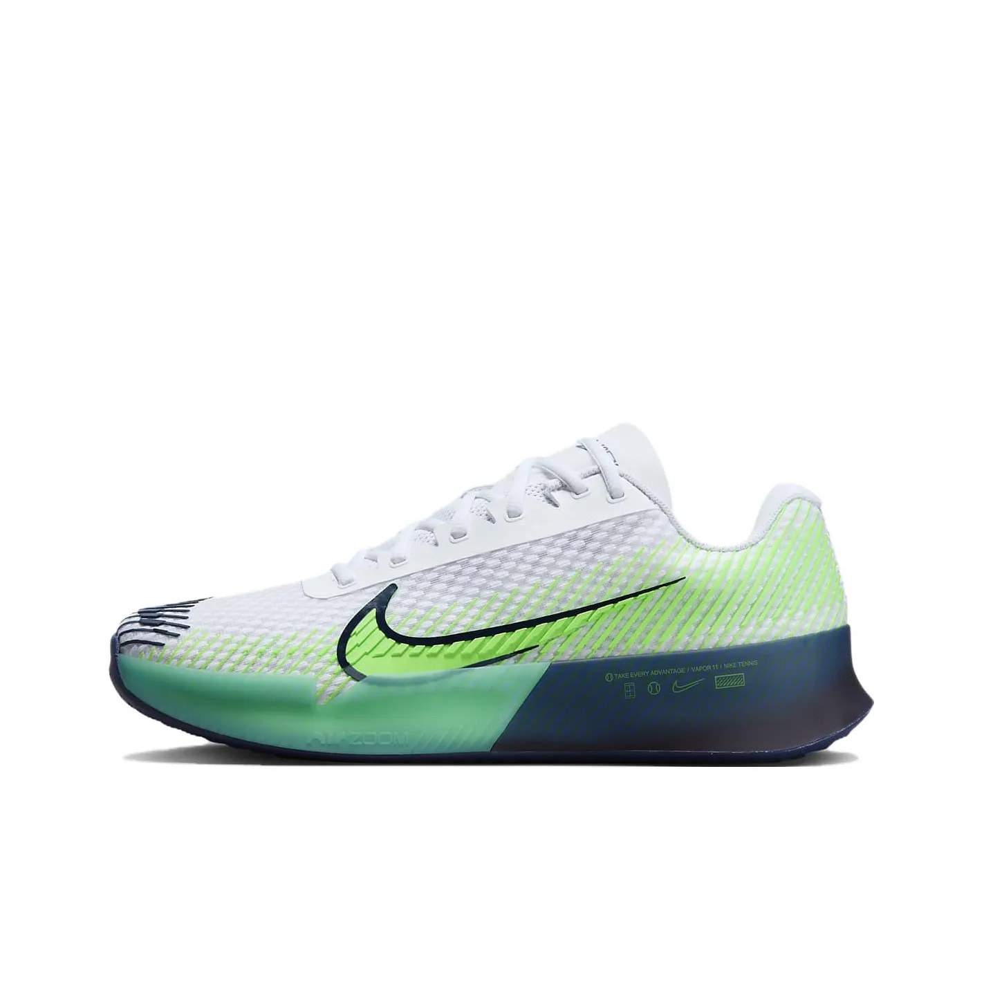 Nike Zoom Vapor 11 Hc White Green Strike Navy