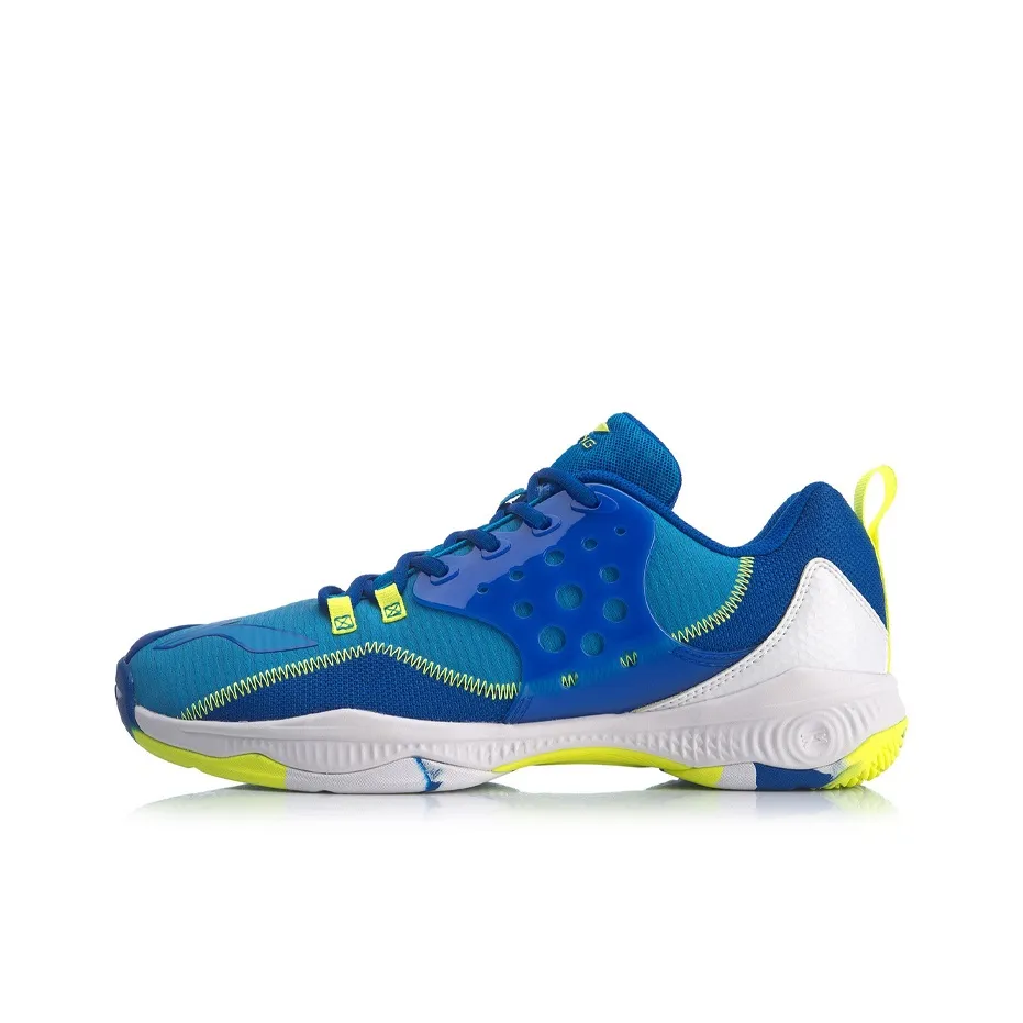 LiNing Battle Halberd 2 V2 Rebound Cushioning Breathable Wear-Resistant Support Low-Top Badminton Shoes Unisex Blue
