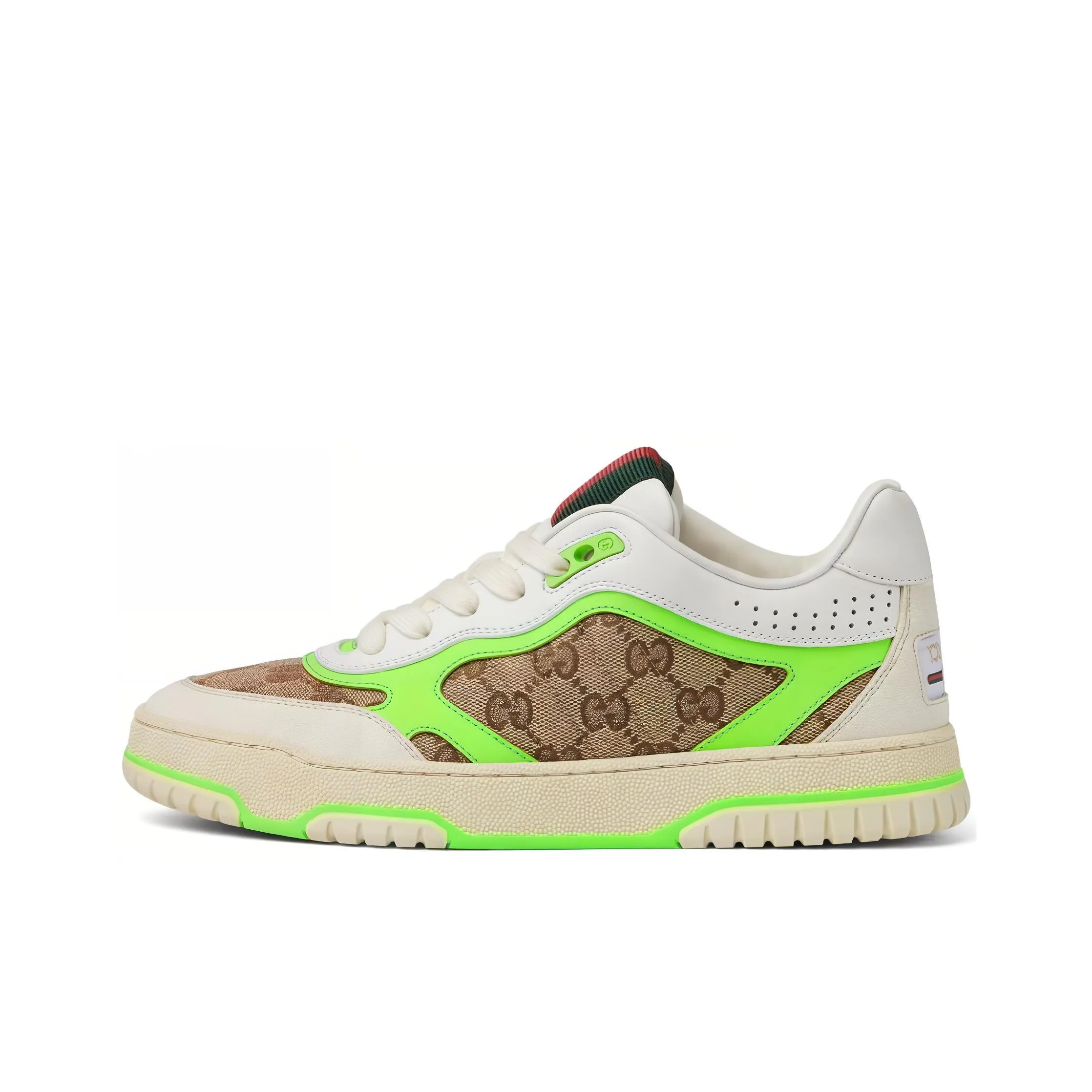 GUCCI Re-Web Sneaker 'GG Canvas - Beige Fluorescent Yellow'