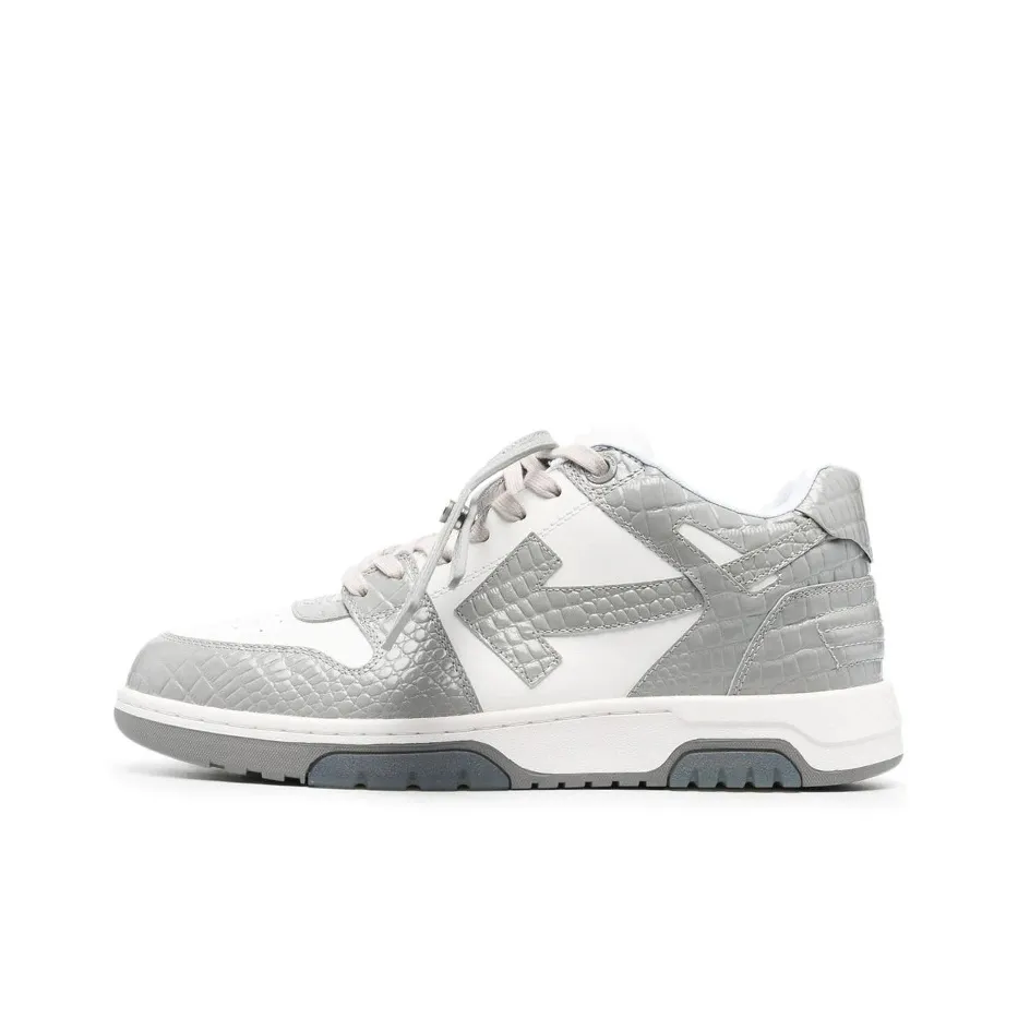 OFF WHITE Out Of Office Croco Print Sneaker 'Grey White'