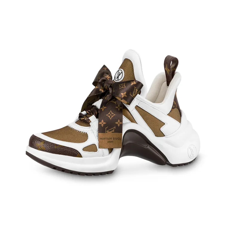 LOUIS VUITTON Archlight 1.0 Sneakers 'White Brown With Brown Ribbon' Women's