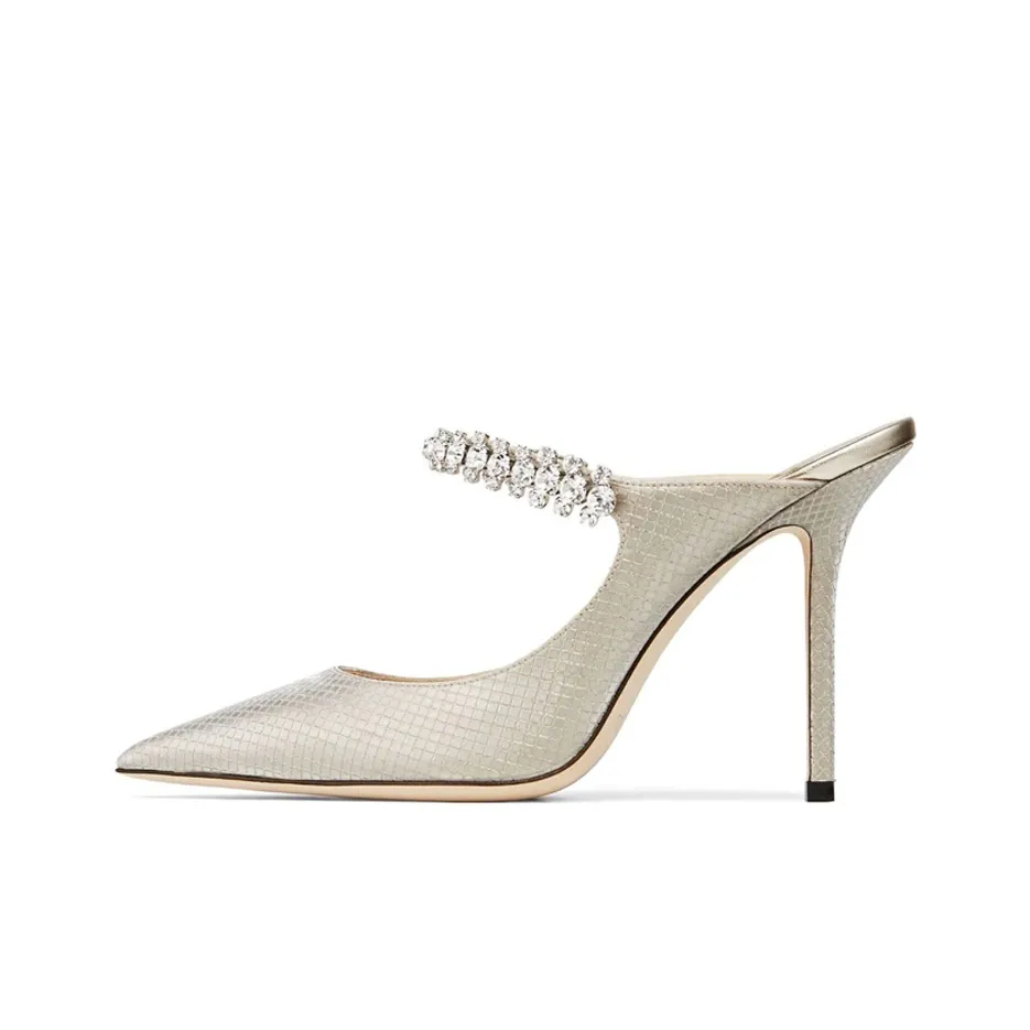 Jimmy Choo Bing 100mm Snakeskin-effect Mules