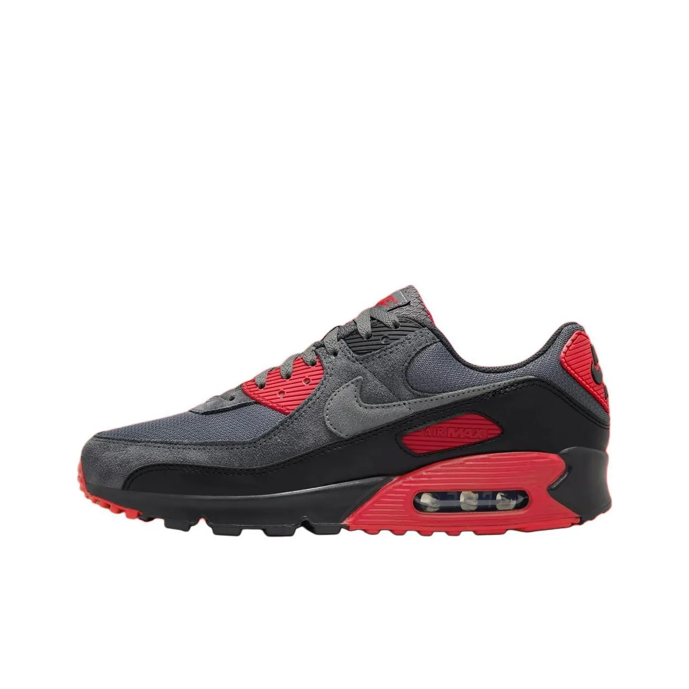 Nike Air Max 90 Smoke Grey Fire Red