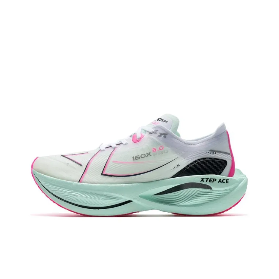 XTEP 160X 3.0 Pro Cushioning Anti-Slip Wear-Resistant Breathability Low-Top Running Shoes Women's Green