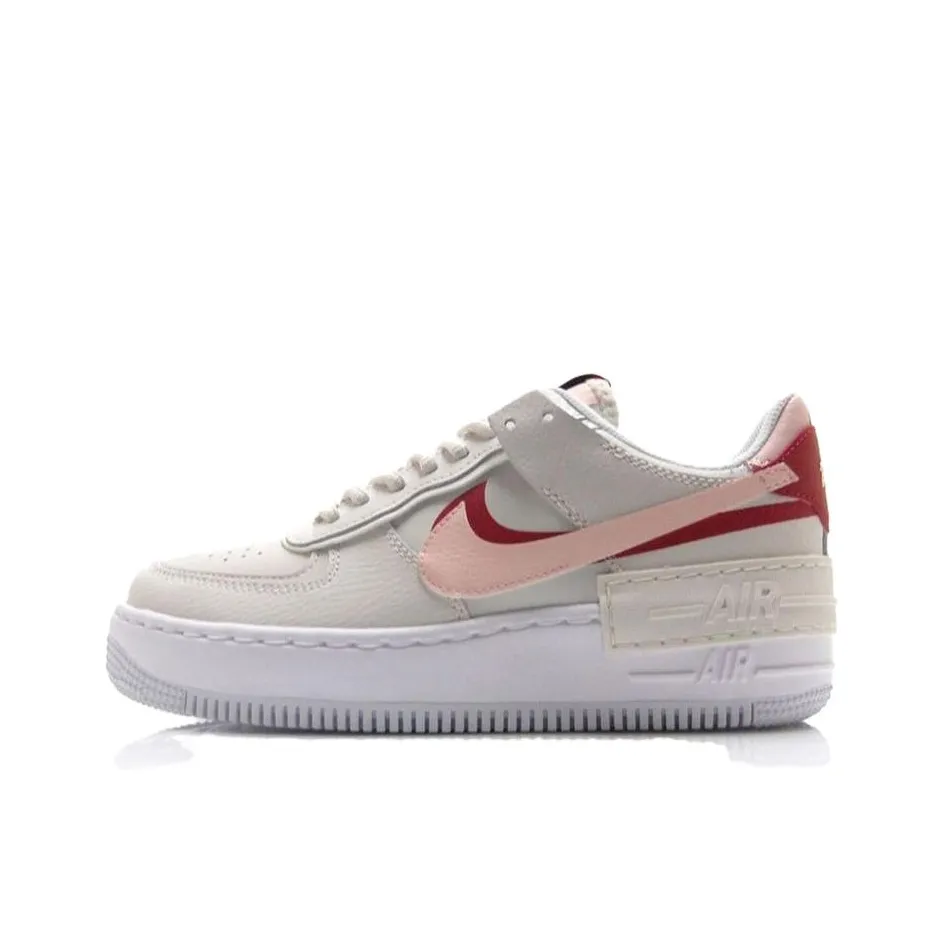 Nike Air Force 1 Shadow Force 1 Anti-Slip Lightweight Low Top Скейтбординг Кроссовки Женские Красный Розовый