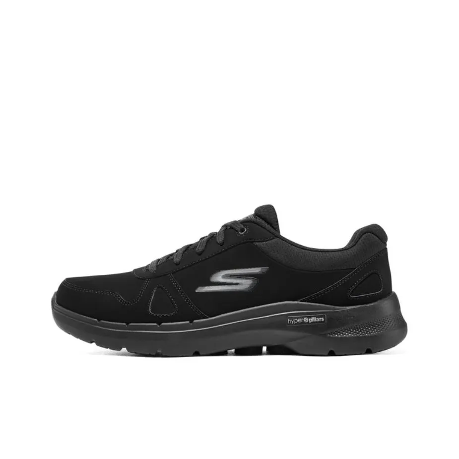 Skechers Go Walk 6 Пенная технология Низкий верх Повседневный Мужской Черный
