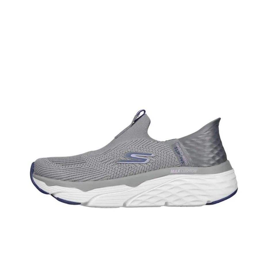 Skechers Max Cushioning Hands Free Slip Ins Low Top Sports Casual Shoes Women's Gray