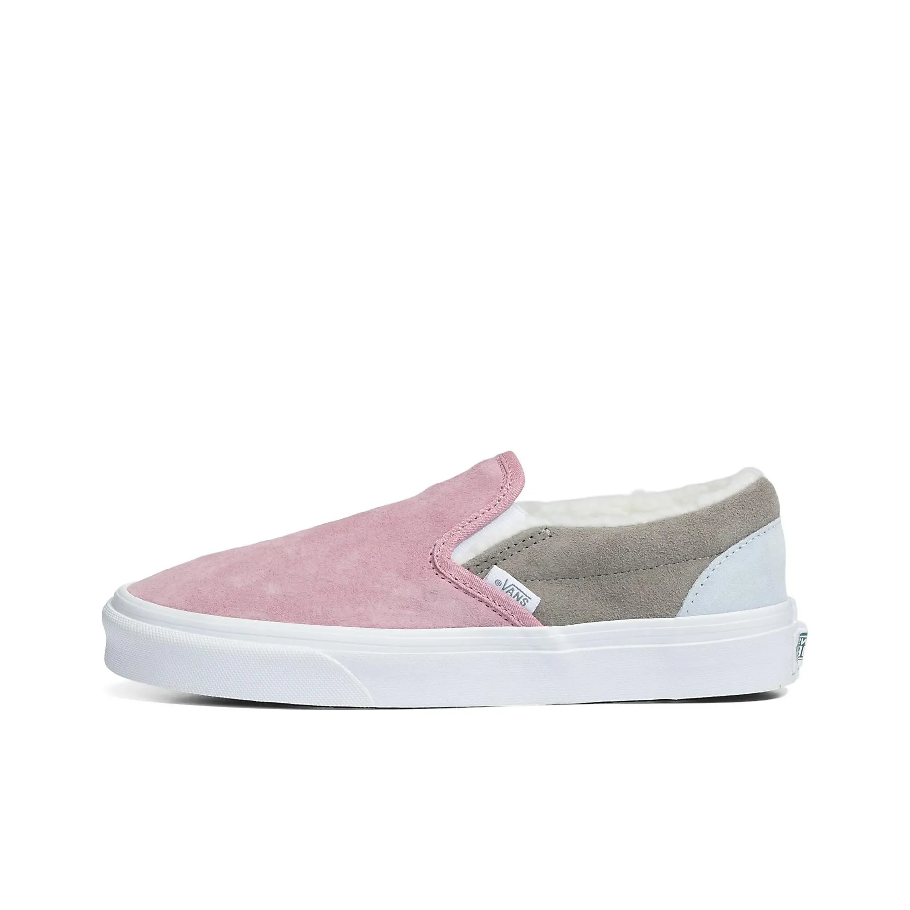 Vans Slip on Pig Suede Sherpa 'Pink Gray'