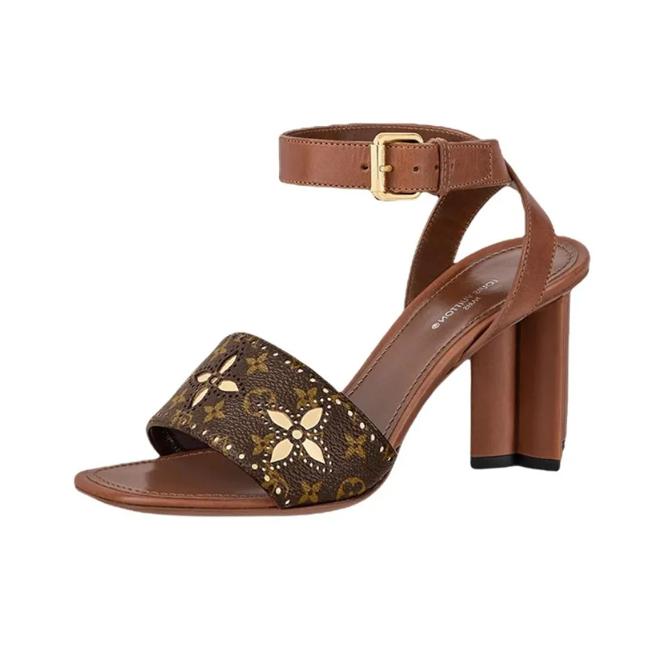 LOUIS VUITTON Stylish Sandals Women's Umber