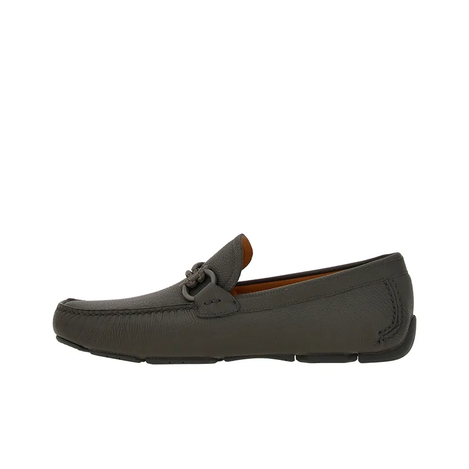 FERRAGAMO Drive Gancini-buckle Leather Loafers