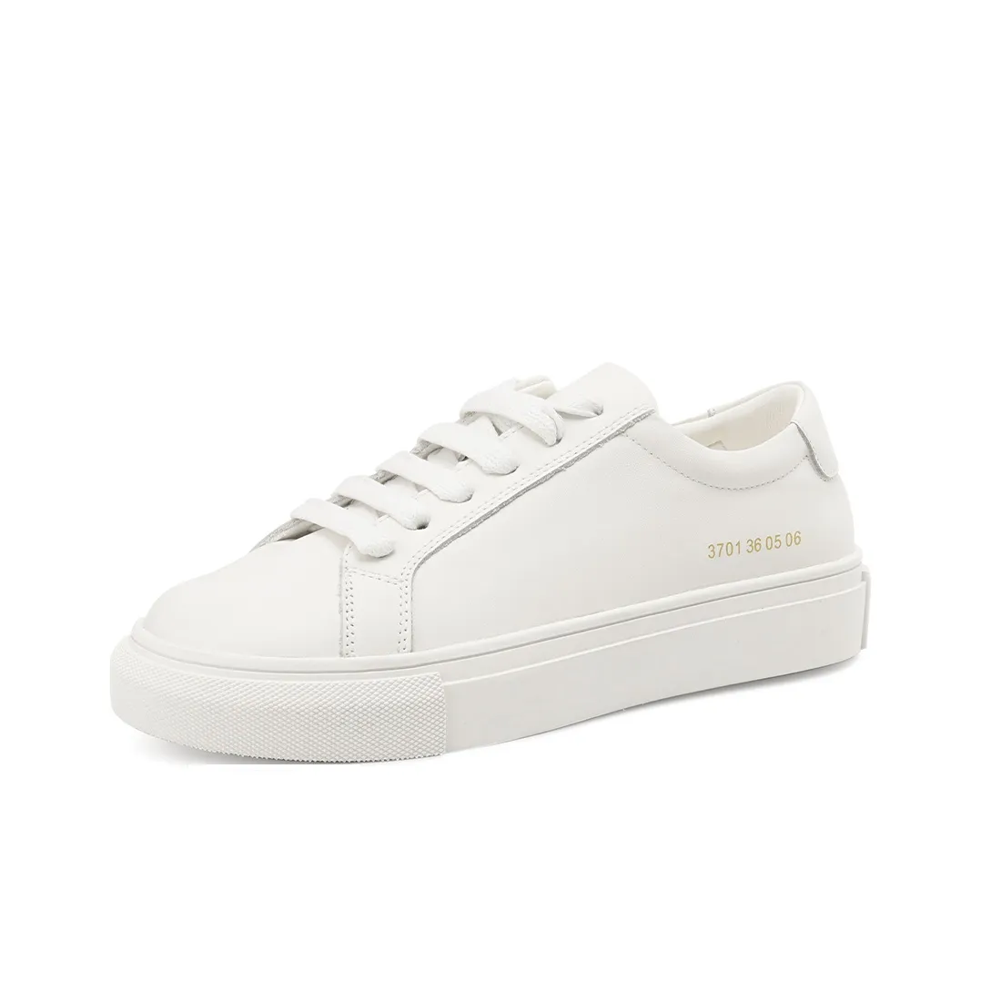 BOERDIQI Low Top Skateboard Shoes Women's White