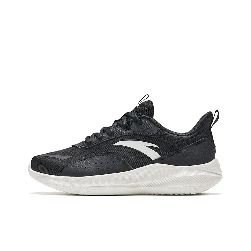 Anta Walk Cushioning Anti Slip And Wear Resistant Breathable Rebound Low Top Casual Running Shoes Women's Black