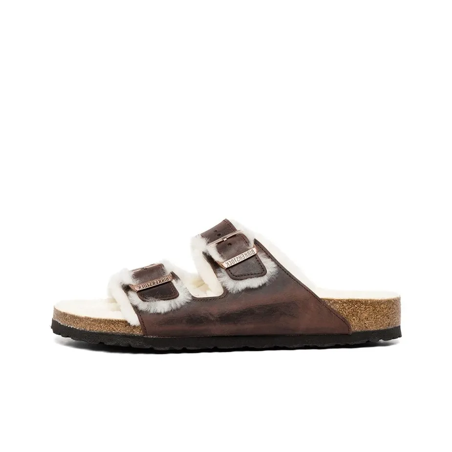 Birkenstock Arizona Shearling Oiled Leather 'Habana'