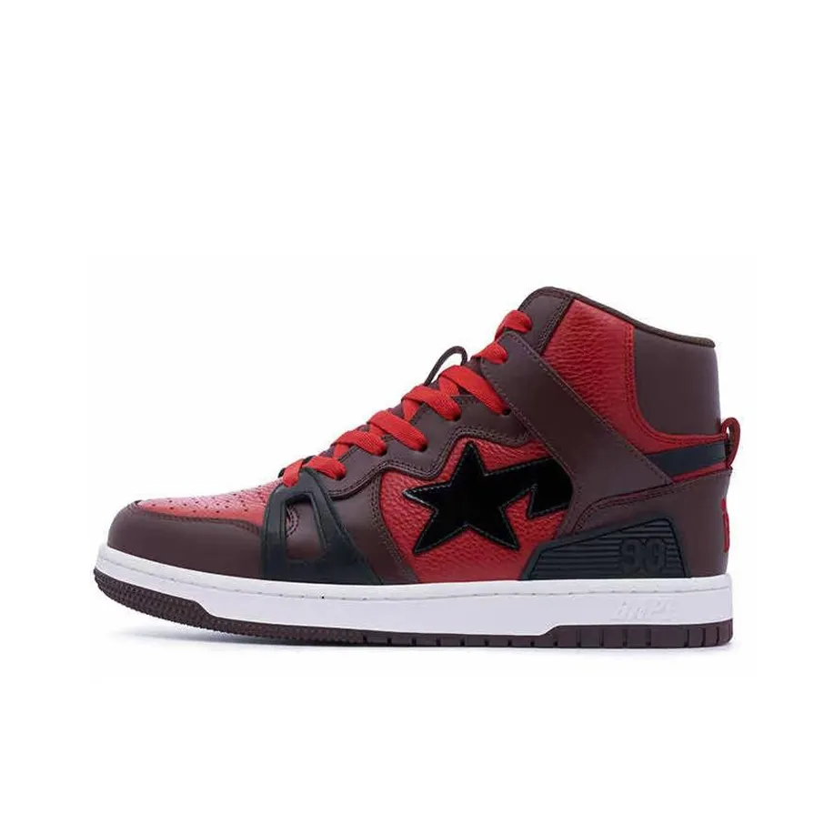 A BATHING APE STA 93 High Стильные Скейтбординги Мужской Красный Коричневый